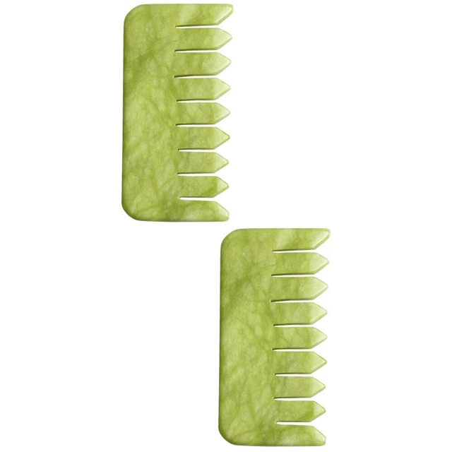 Set di 2 pettini per massaggio giada naturale Miss Massaggiatori cuoio capelluto pettini per capelli donna