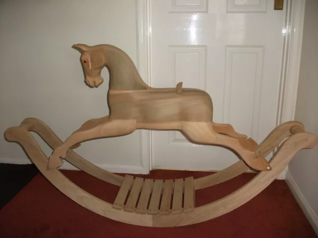 Traditional Hand Carved Rocking Horse