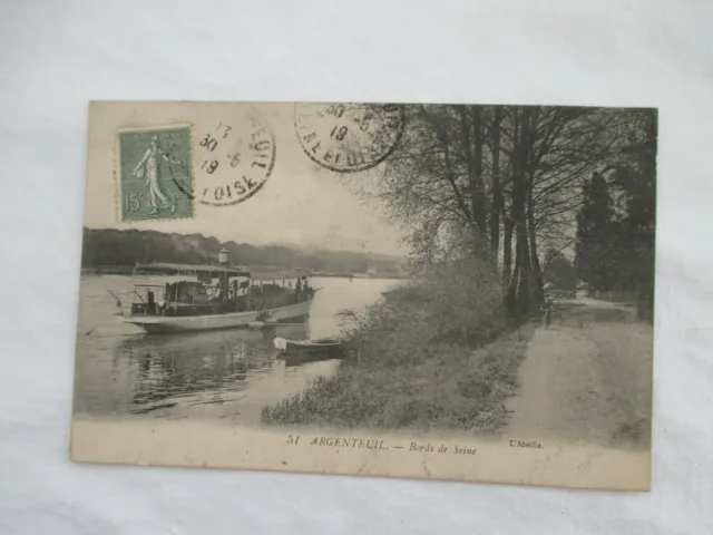 Cpa Argenteuil Bords De Seine Postcard Ev 1919