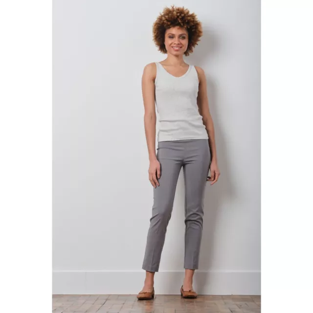 Avenue Montaigne Sz 12 Gray Lili Signature Pull On Straight Pants