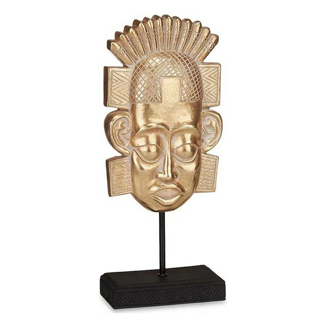 Figura Decorativa Indio Dorado Poliresina [17,5 x 36 x 10,5 cm]