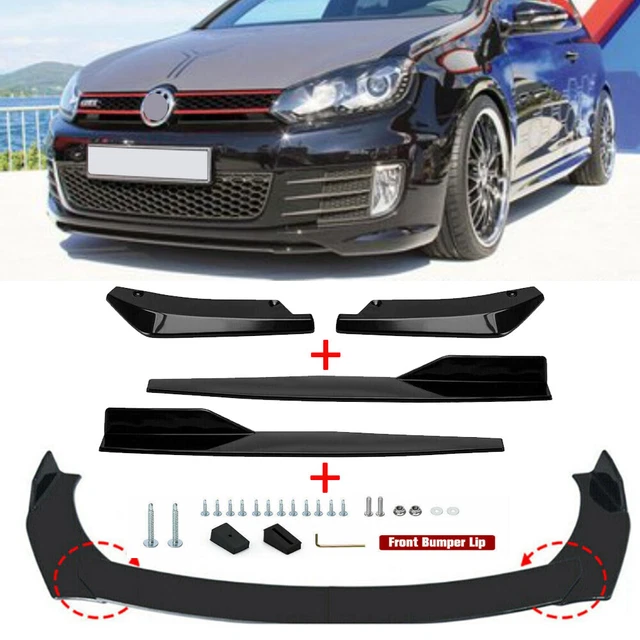 For Volkswagen Golf GTI Jetta Front Lip Chin Bumper Spoiler Body Kit+Side Skirt