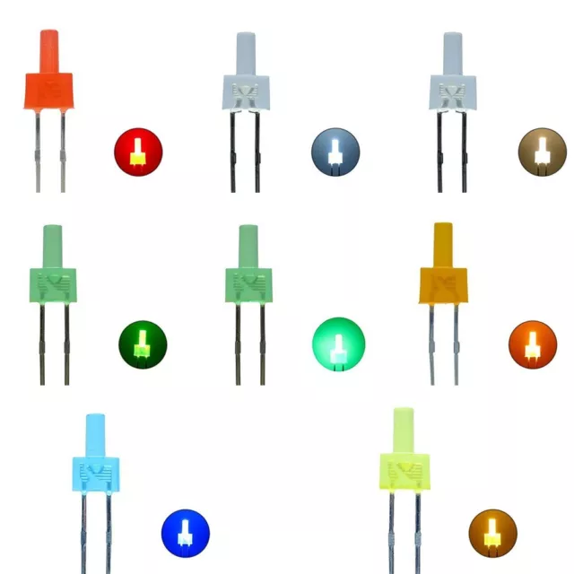 Selbstleuchtendes LED 2mm Turmlicht mit Blinkfunktion in verschiedenen Farben