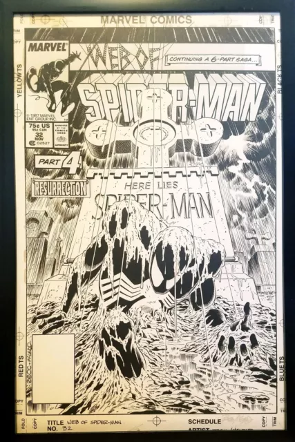 Web Spider-Man #32 Kraven Mike Zeck 11x17 FRAMED Original Art Poster Marvel Comi