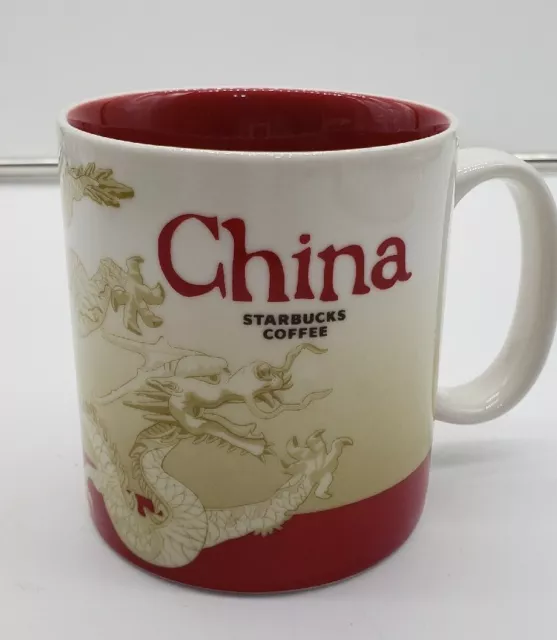 Starbucks China Coffee Mug Global Icon Dragon  16oz Cup