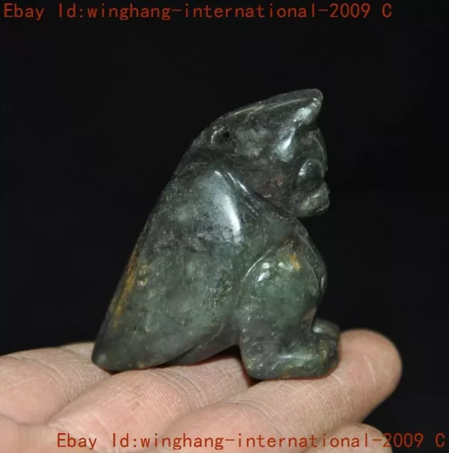 weird Chinese Hongshan culture old Jade carved fengshui animal beast statue