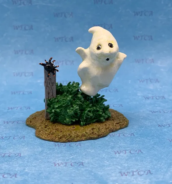 Wee Forest Folk THAT'S THE SPIRIT, Mouse Expo 2019, Ghost with Spider Accessory