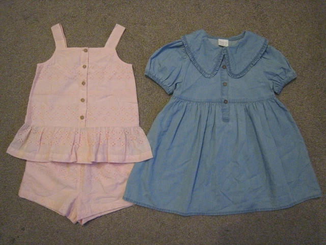 Brand New F&F Girls Top Shorts & Dress Set Bundle - 3 Pack - 3-4 Years