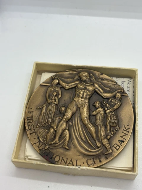 ファーストナショナルシティバンク(ニューヨーク)1812-1962ブロンズメダル Vintage 1962 First National City Bank New York Bronze