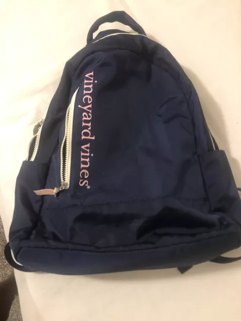 VINEYARD VINES Blue / Pink logo BACKPACK! Target Laptop Travel School Carry On
