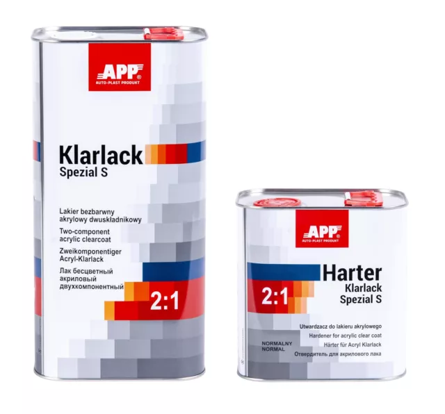 SET APP 020110+020318 HS Acryl Klarlack Spezial S 2:1 Härter normal 7,5 L | 5,0