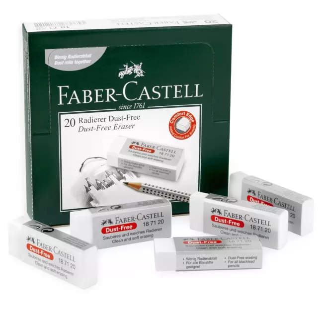Faber-castell Dust-free Comfort Edge Eraser Rubbers Art/graphic Use Blue 