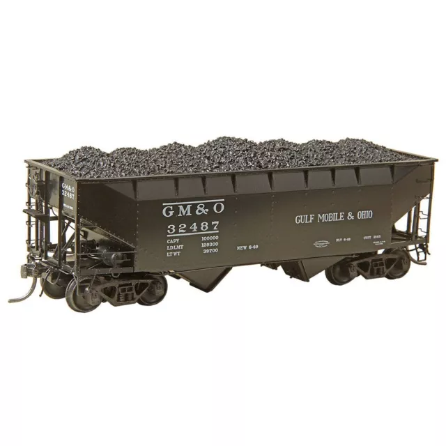Kadee 7525 HO, 50 Ton, 2 Bay Offset Open Hopper, Coal Load,  GMO, 32487