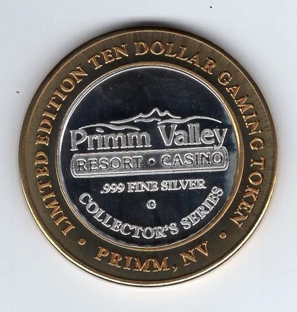 Prime Valley Hotel $10. Primm, Nevada Casino Gaming .999 Silver Strike Token (#2