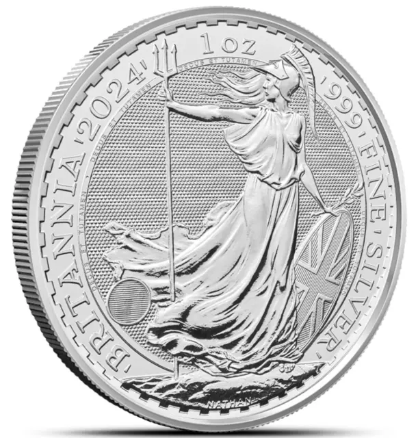 2024 1 oz Silver Royal Mint Britannia King Charles 1 oz .999 FINE BU