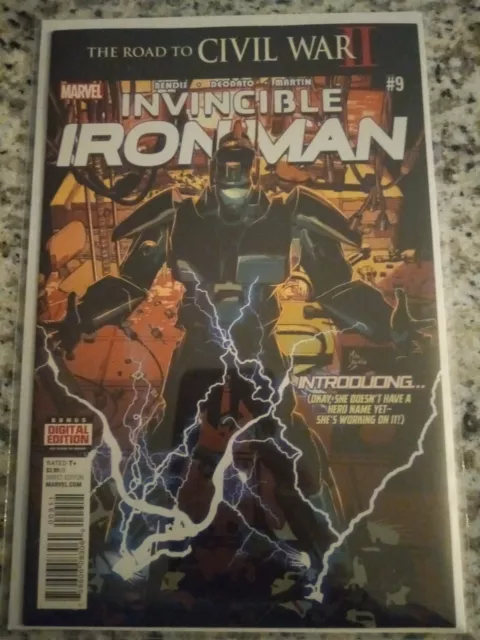 💥NM💥Invincible Iron Man #9 1st Full App of Riri Williams Iron Heart marvel