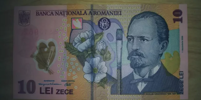  ROMANIA polymer banknote - 10 Lei 2008 !