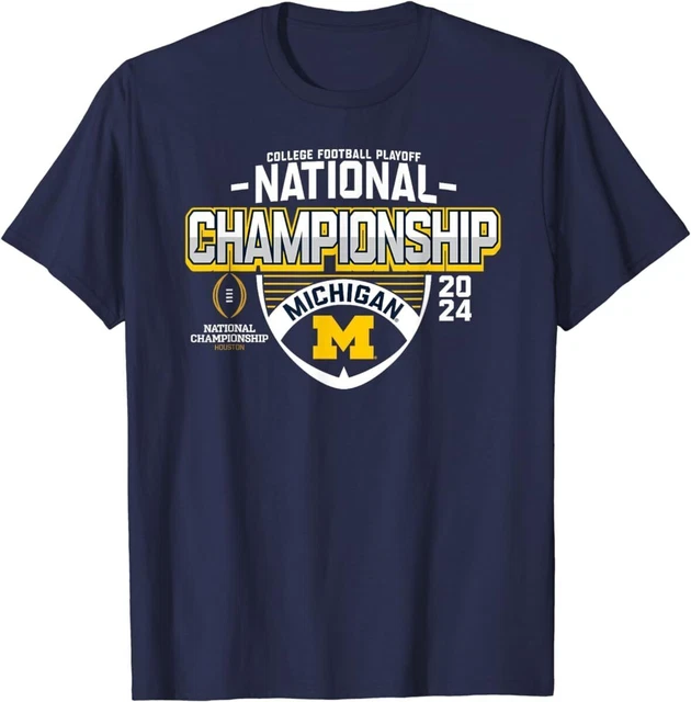 MICHIGAN WOLVERINES 2024 CFP National Championship Football T Shirt Men