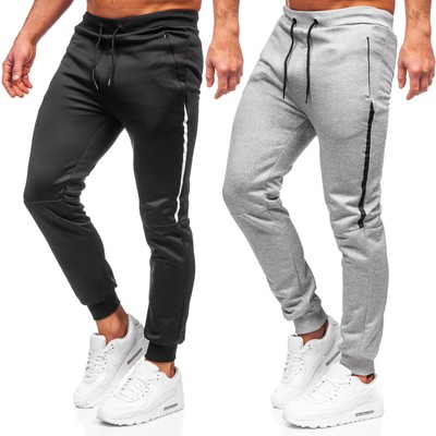 Pantaloni Sport Pantaloni Allenamento Pantaloni Jogger Classic Casual Men Sport Uomo Bolf motivo 