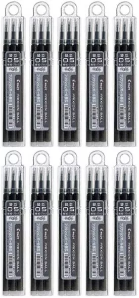 PILOT FRIXION Erasable Ballpoint Pen Refill 0.7mm 10 sets with 3pcs  LFBKRF30F3