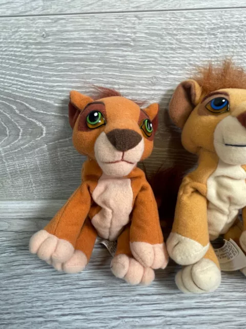 Disney Lion King Simbas Pride 1998 Plush toys x3 Nuka Kovu Vitani 2