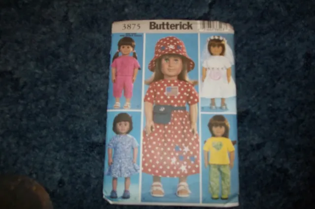 Butterick 3875 Doll Dress Pattern. New for 18" Dolls/American Girl