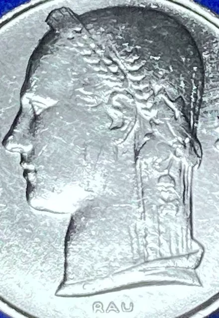 Vintage Belgium 1975 5 Francs Coin Dutch text Head of Ceres KIng Baudouin I 3