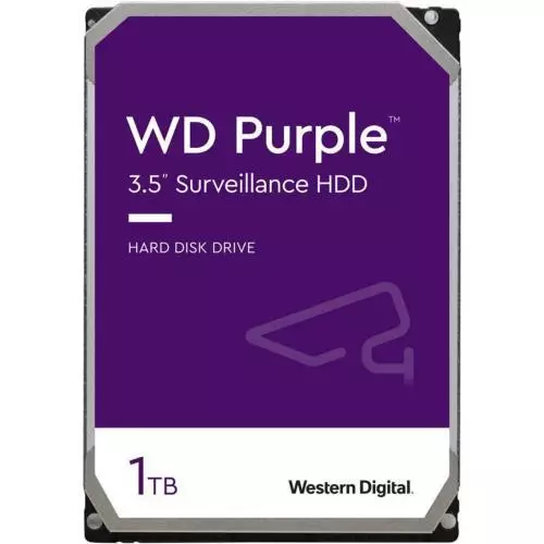 WD Surveillance Purple 1TB 3.5" Internal HDD SATA3 - 64MB Cache - 24x7 always on