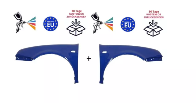 Kotflügel für VW GOLF IV 4 LW5Y Satz  rechts+ links Technoblau 97-06 Vorderseite