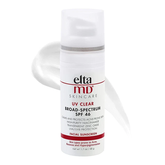 EltaMD UV Clear Face Sunscreen, SPF 46 Oil Free Sunscreen with Zinc Oxide,...