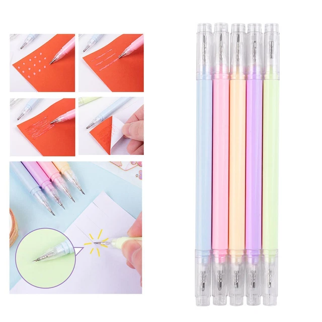 5x stylos coupe-papier multicolores couteau utilitaire précision papier