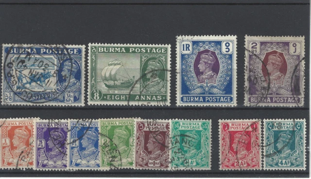 BURMA STAMPS 1938 KING GEORGE VI 1938 PART USED SET. £4.00 - PicClick UK