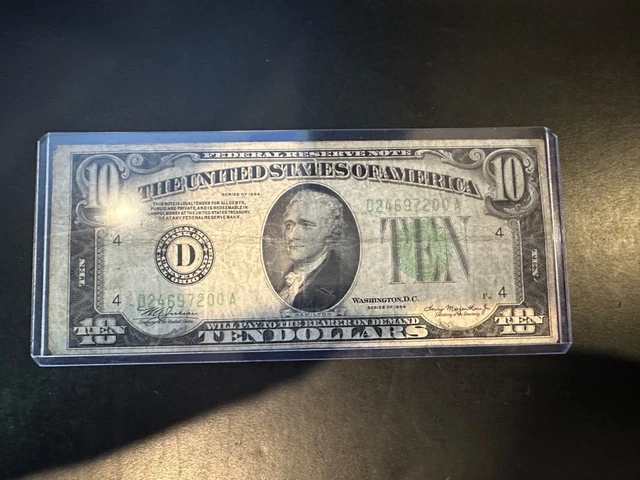 Series 1934 LGS Lime FRN 10 Ten Dollar Note