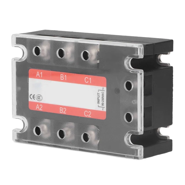 3 Phase SSR Solid State Relay 100A 480V Flame Retardant AC To AC SSR With