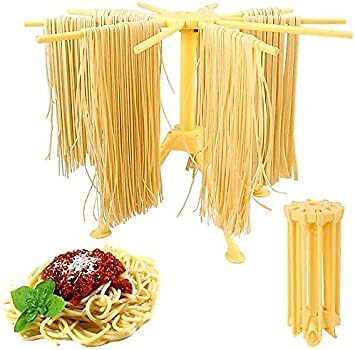 Zerone Stendino a pasta Supporto di asciugatura per pasta noodle in plastica stendino a Noodle pieghevole con 5 barre 