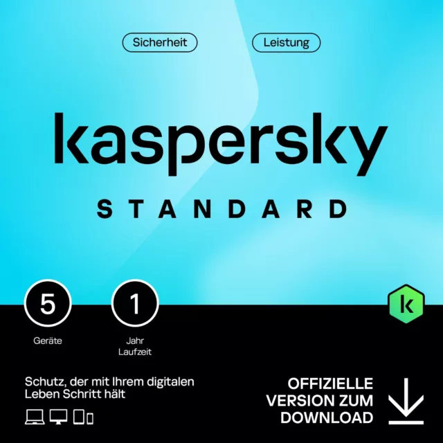 Kaspersky Standard Anti-Virus 2024  | 5 Geräte | 1 Jahr |  per Email