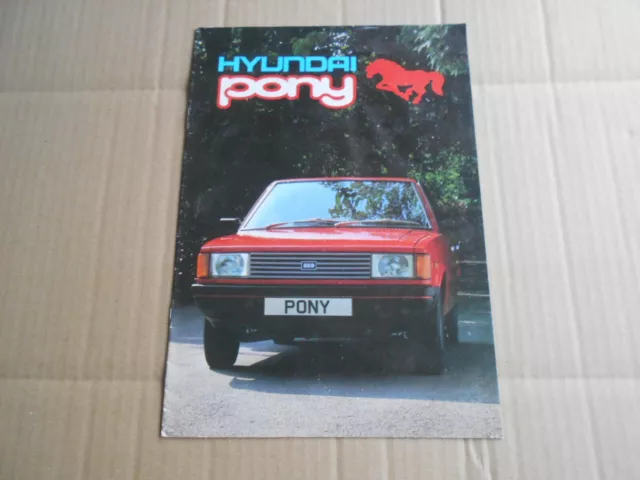 Hyundai Pony Original colour sales brochure