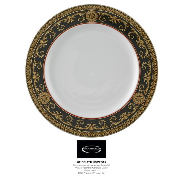 Versace Rosenthal - flache platte CM 27 - Ikarus Medusa Rot - Einzelhändler