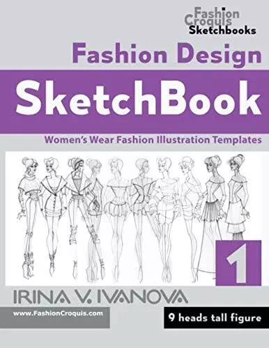 Female & Male Fashion Sketchbook Figure Template: Professional