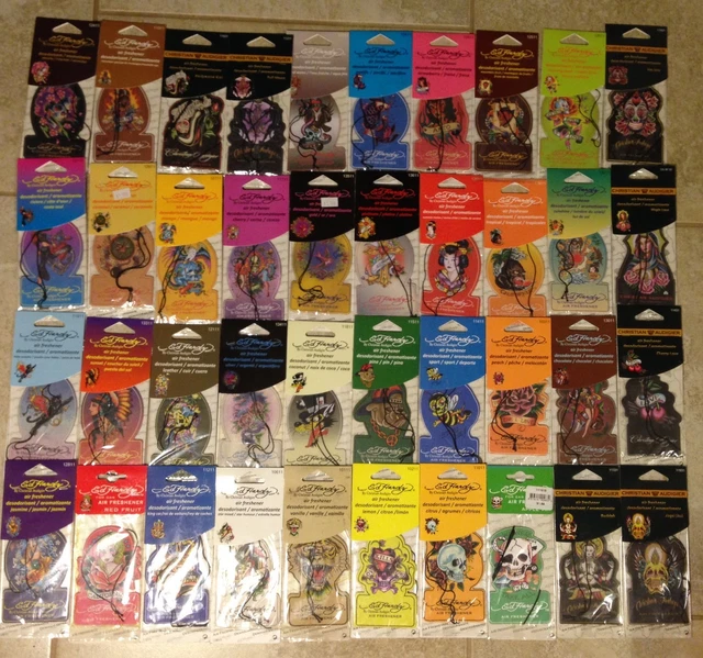 3 or 1 pk  Ed Hardy Hanging Car Air Fresheners /House/Office*YOU CHOOSE