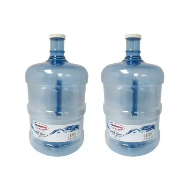 (2 Pack) Large Reusable 3 Gallon Water Bottle Jug Container BPA Free Home Office