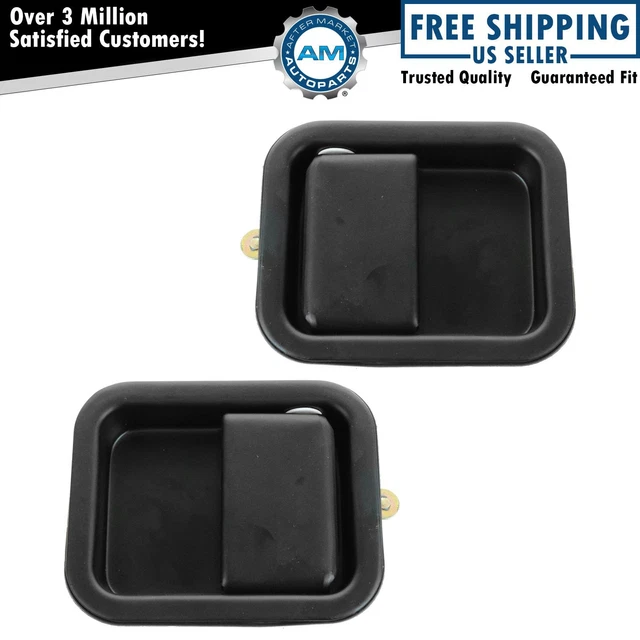 Metal Door Handles Outside Exterior Front LH & RH Pair Set for Jeep Wrangler