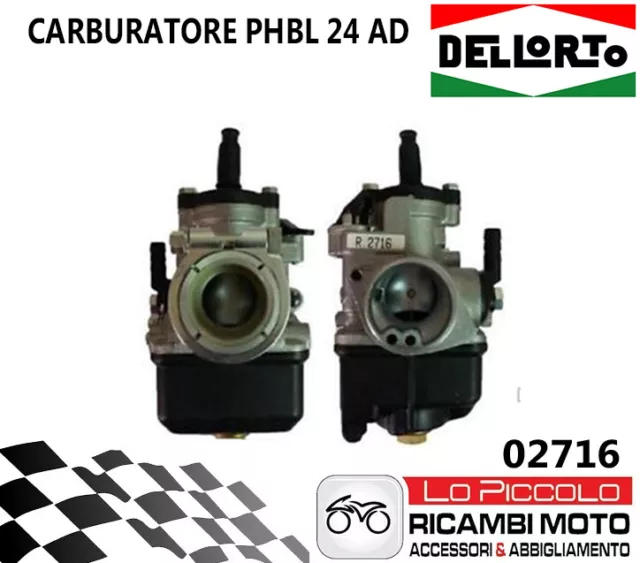 02716 Carburatore PHBL 24mm AD DELL´ORTO PIAGGIO VESPA 50-90-125 PK-XL-S-HP-FL2