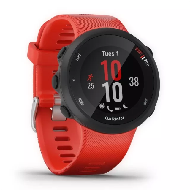 Garmin Forerunner 45 cinturino in silicone nero/rosso 20 mm smartwatch fitness