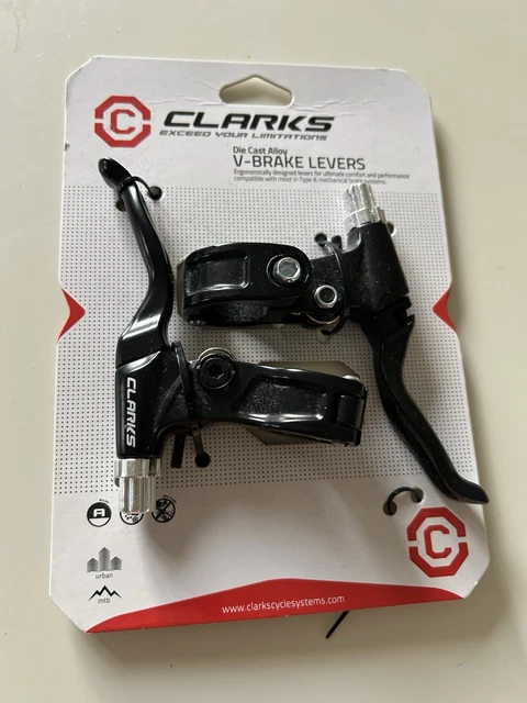 Clarks Front & Rear V-Brake Lever Set in Black inc. Cables, Lead Pipes & Boots 5