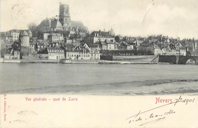 Cp Nevers Vue Generale Quai De Loire - Kf