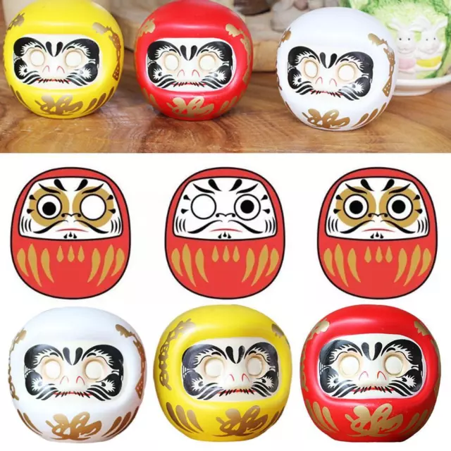 Japanese Ceramic Daruma Doll Lucky Cat Fortune Ornament Of Box Money f W7Q8