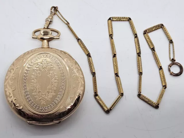 Antique WALTHAM 1894 Gents 17J Ornate Victorian Full Hunter Gold GF Pocket Watch