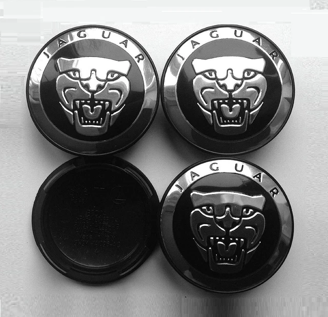 4X WHEEL CENTER Cap 59mm Hub Caps XJ XJR XK XF X S Type UK Stock Black