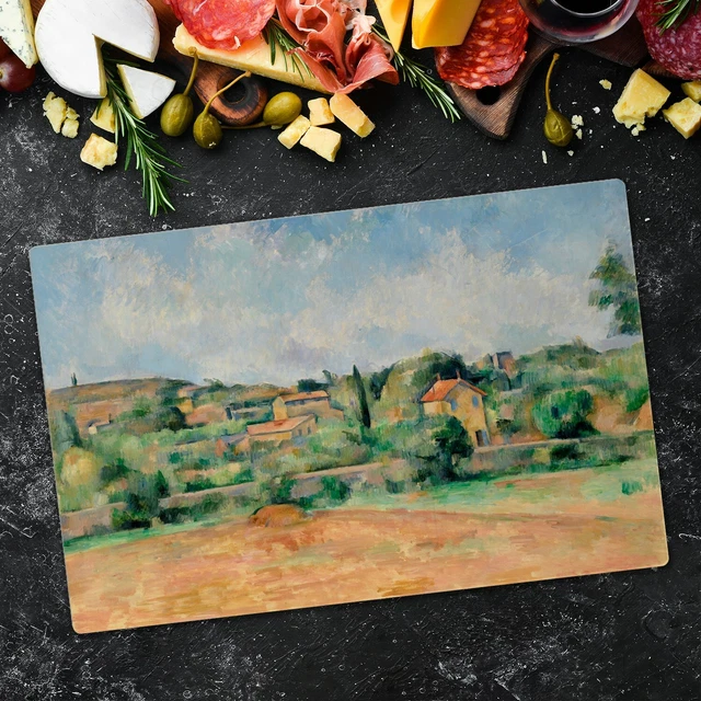 Cuisine planche a découper en verre La plaine de Bellevue La terre rouge 80x52